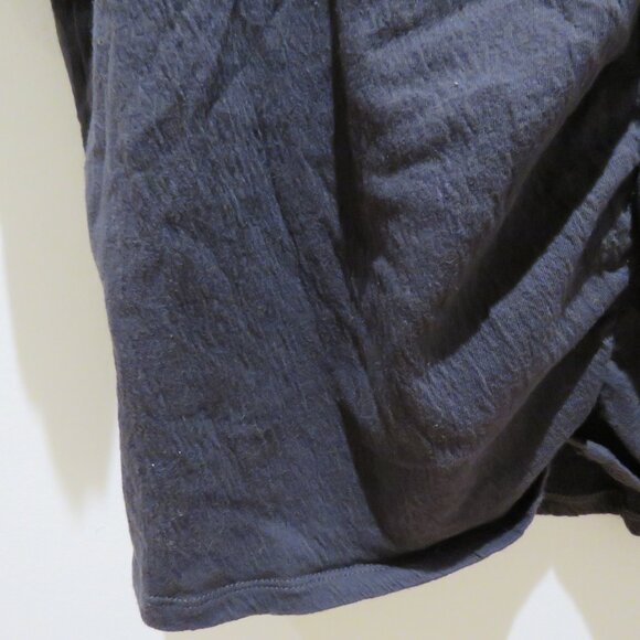 MADEWELL Knit Lightspun Ruched-Front Crop Top in Black Coal Casual Minimalist - Picture 7 of 10